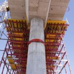 Concrete constructing bridge